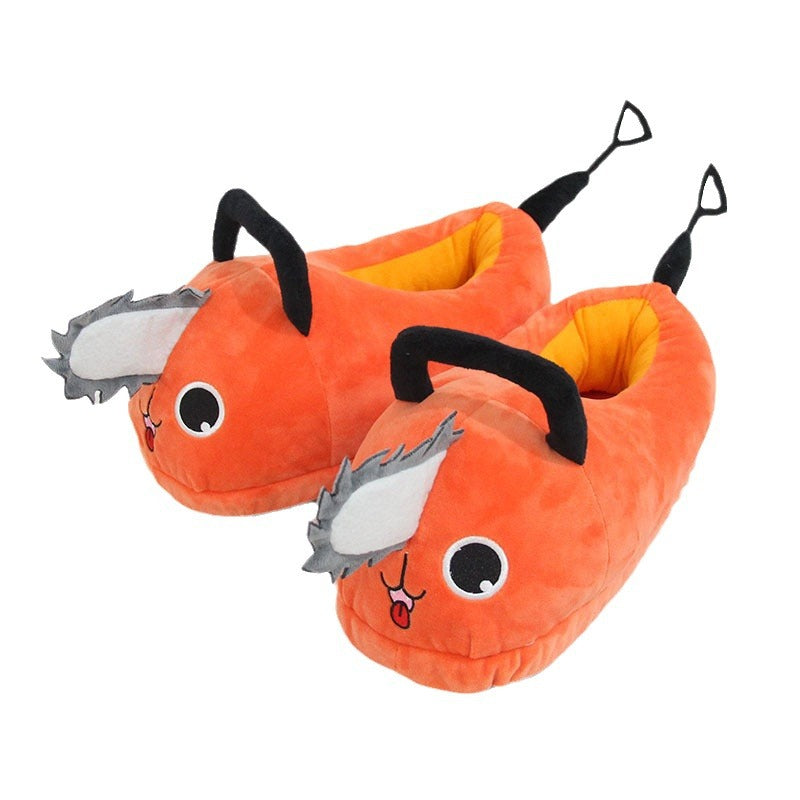 Chainsaw Demon Pochita Plush Slippers for Indoor Comfort