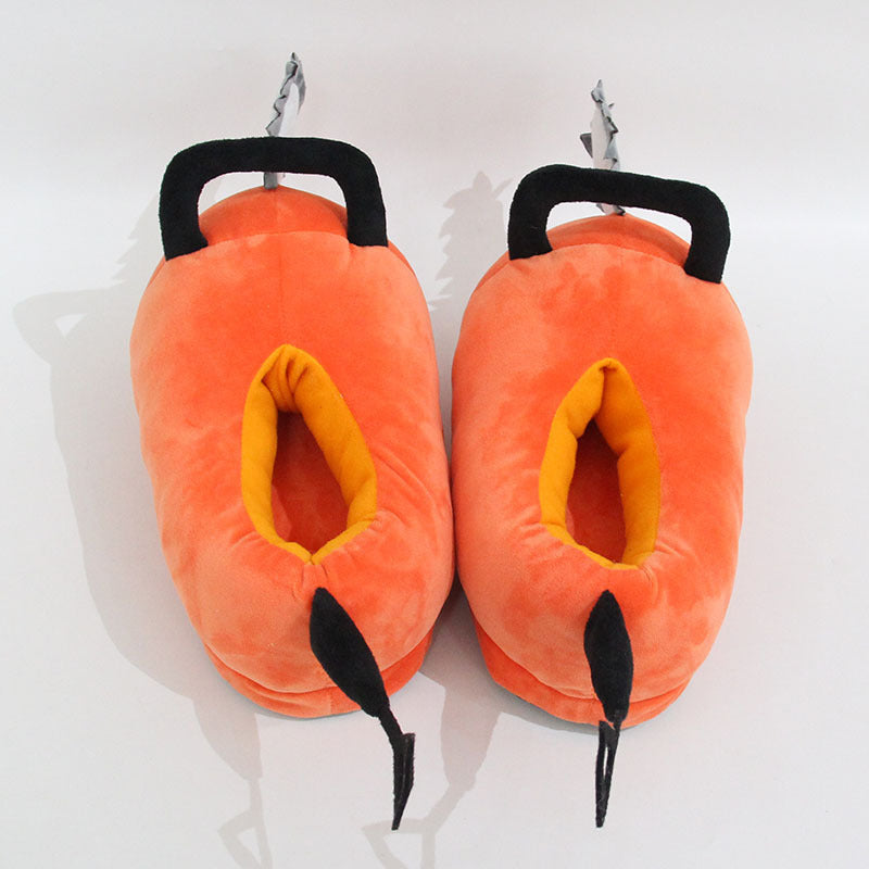 Chainsaw Demon Pochita Plush Slippers for Indoor Comfort