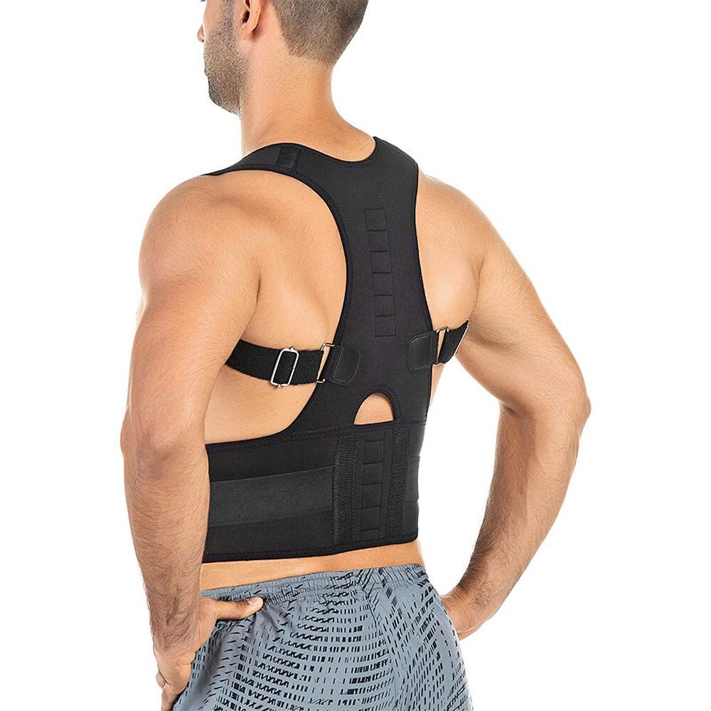 Posture Corrector Support w/ Magnetic Back Shoulder Brace Belt Band; for men and women