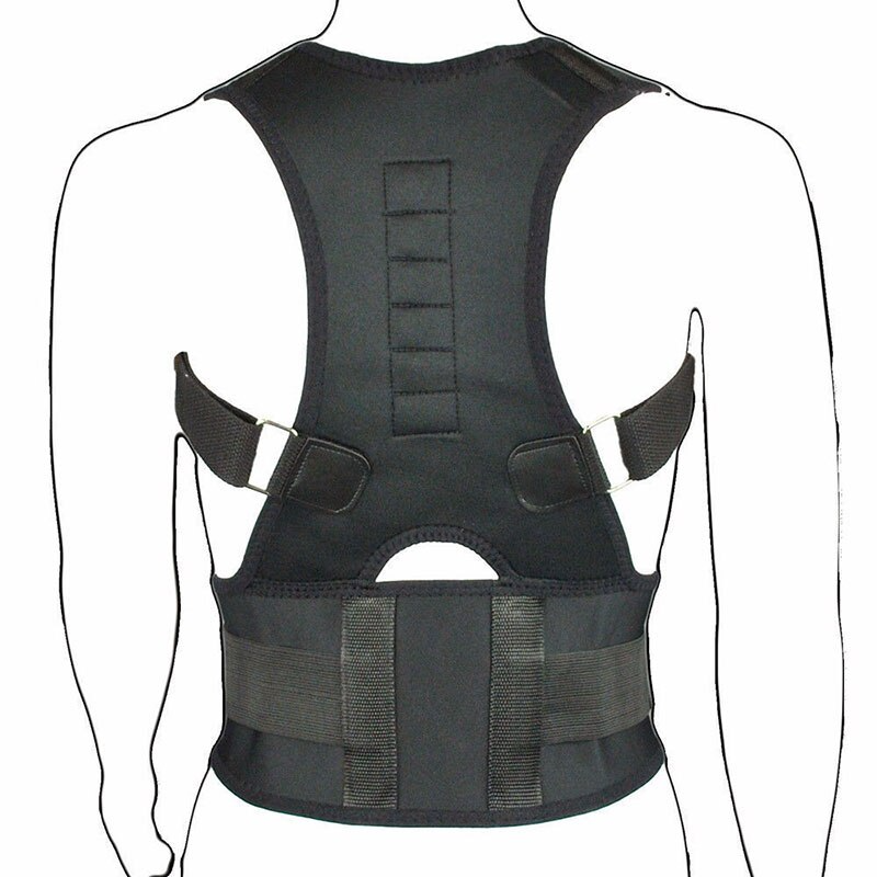 Posture Corrector Support w/ Magnetic Back Shoulder Brace Belt Band; for men and women