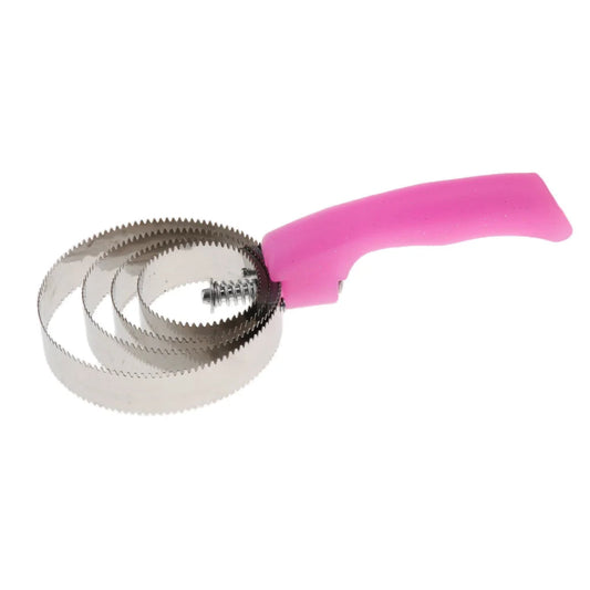 Equestrian Horse Currycomb Stainless Steel Curry Groomer Pet Cat Dog