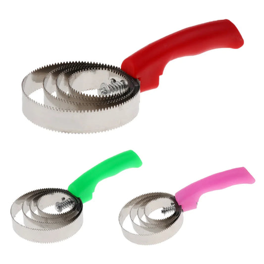 Equestrian Horse Currycomb Stainless Steel Curry Groomer Pet Cat Dog