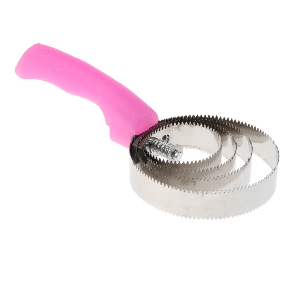 Equestrian Horse Currycomb Stainless Steel Curry Groomer Pet Cat Dog