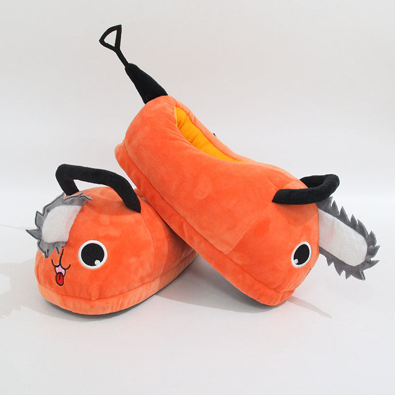 Chainsaw Demon Pochita Plush Slippers for Indoor Comfort